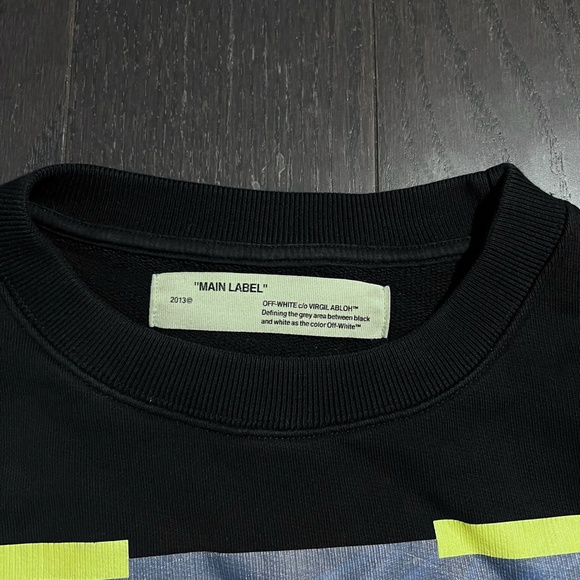 Off-White Seeing Things Caravaggio Crewneck Cotton Jumper in Black Medium - Picture 3 of 8
